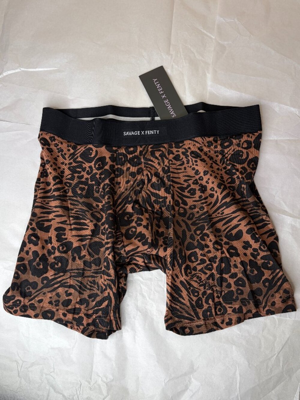 New Savage X Fenty Cotton Boxer Briefs Animal Print Size S